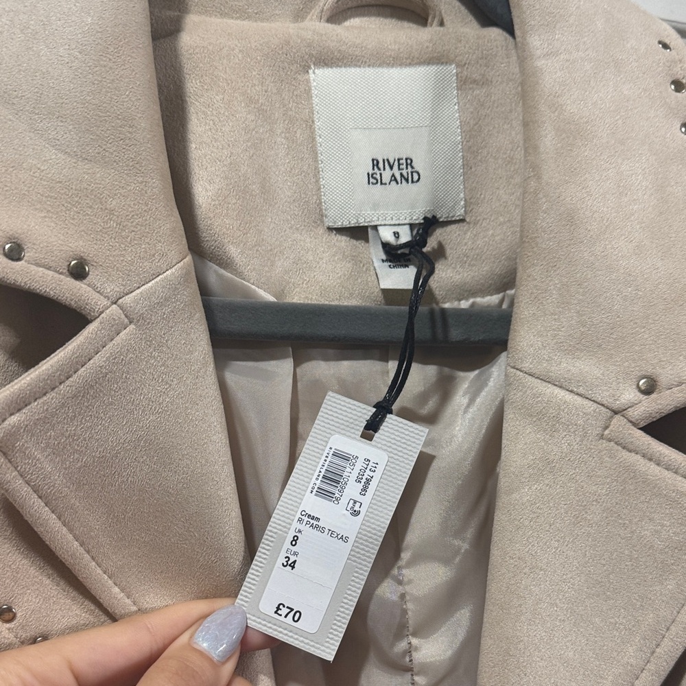 River Island Fringe Leather Jacket - Picture 2 of 3